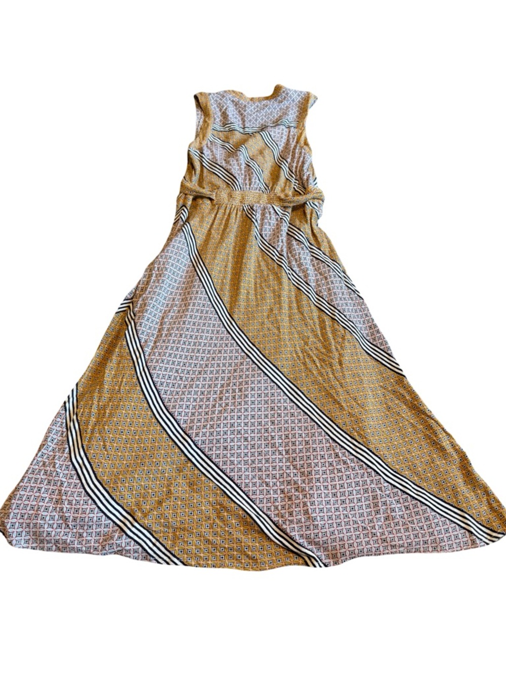 Maeve Anthropologie Carla Faux Wrap Dress Midi Length Fun Print Size 6 Women's - Picture 7 of 13